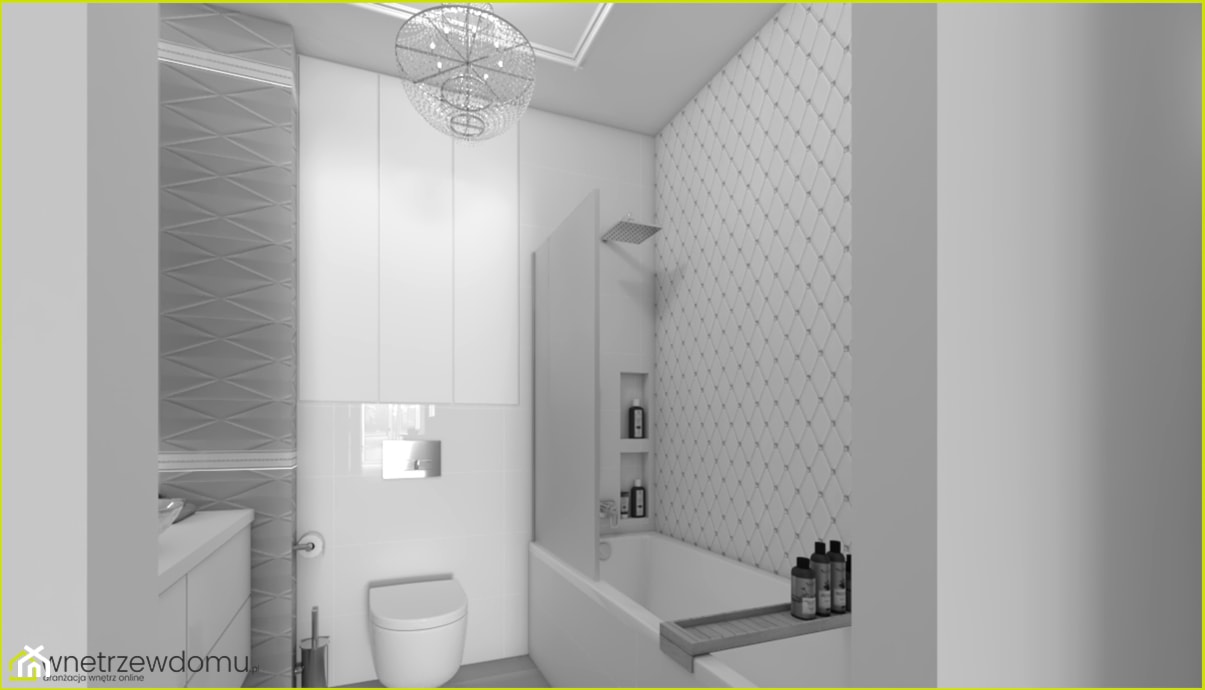 Mała łazienka w stylu glamour - zdjęcie od wnetrzewdomu - Homebook