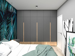 Nowoczesna sypialnia w ciemnych kolorach - zdjęcie od wnetrzewdomu