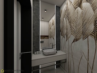 Toaleta ze stylowym liściastym motywem