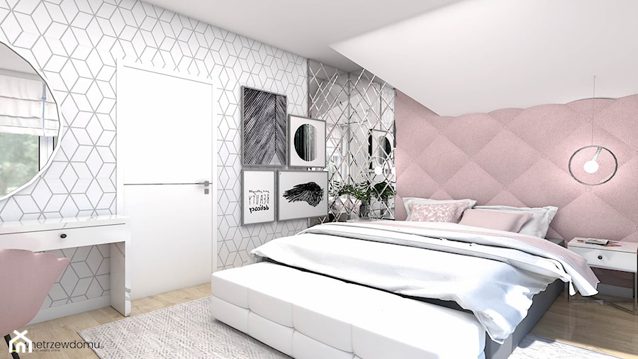 Kobieca sypialnia - nowoczesność i glamour - zdjęcie od wnetrzewdomu