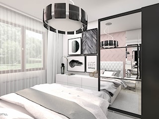 Mała sypialnia w stylu glamour