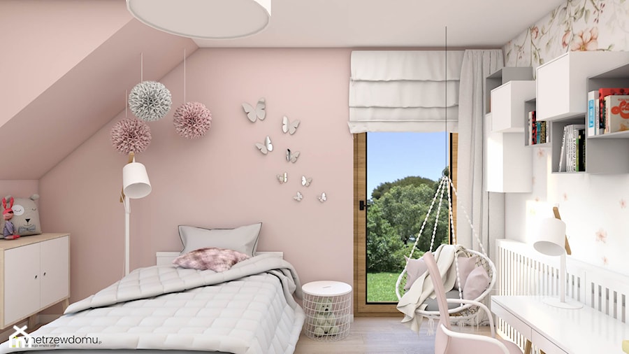 Delikatny pokój dla dziewczynki w odcieniach różu - zdjęcie od wnetrzewdomu