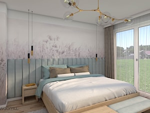 Sypialnia wykończona naturalnymi materiałami i kolorami - zdjęcie od wnetrzewdomu