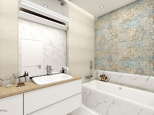 Mała łazienka z białą zabudową - zdjęcie od wnetrzewdomu