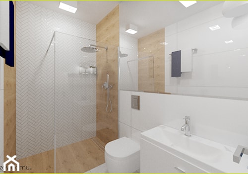 2,5-metrowa łazienka z prysznicem - zdjęcie od wnetrzewdomu