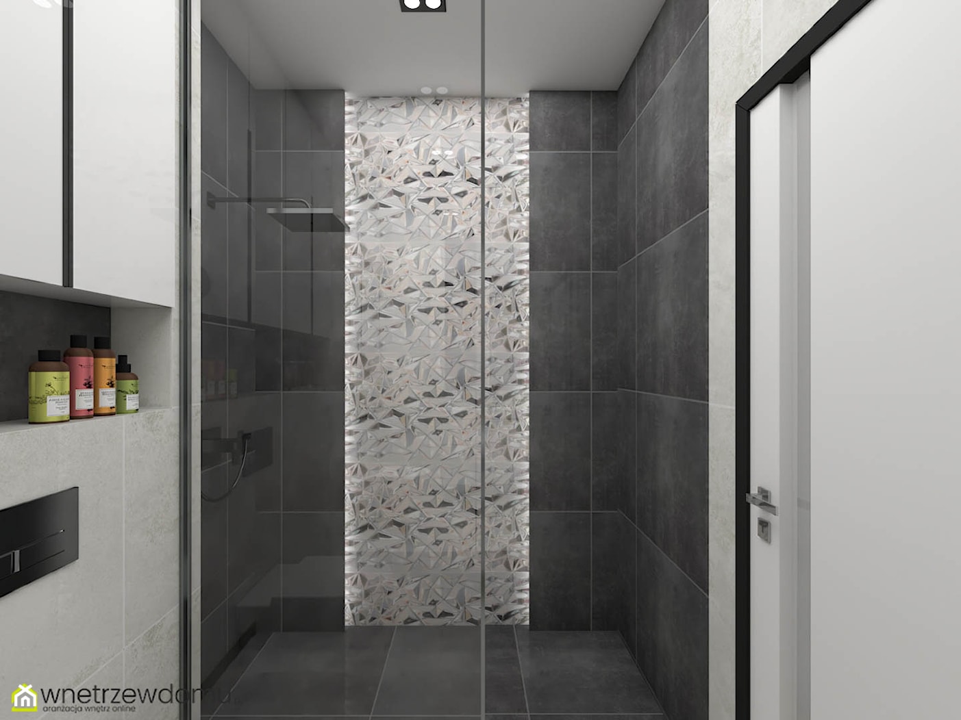 Niewielka lazienka z kabiną prysznicową - zdjęcie od wnetrzewdomu - Homebook