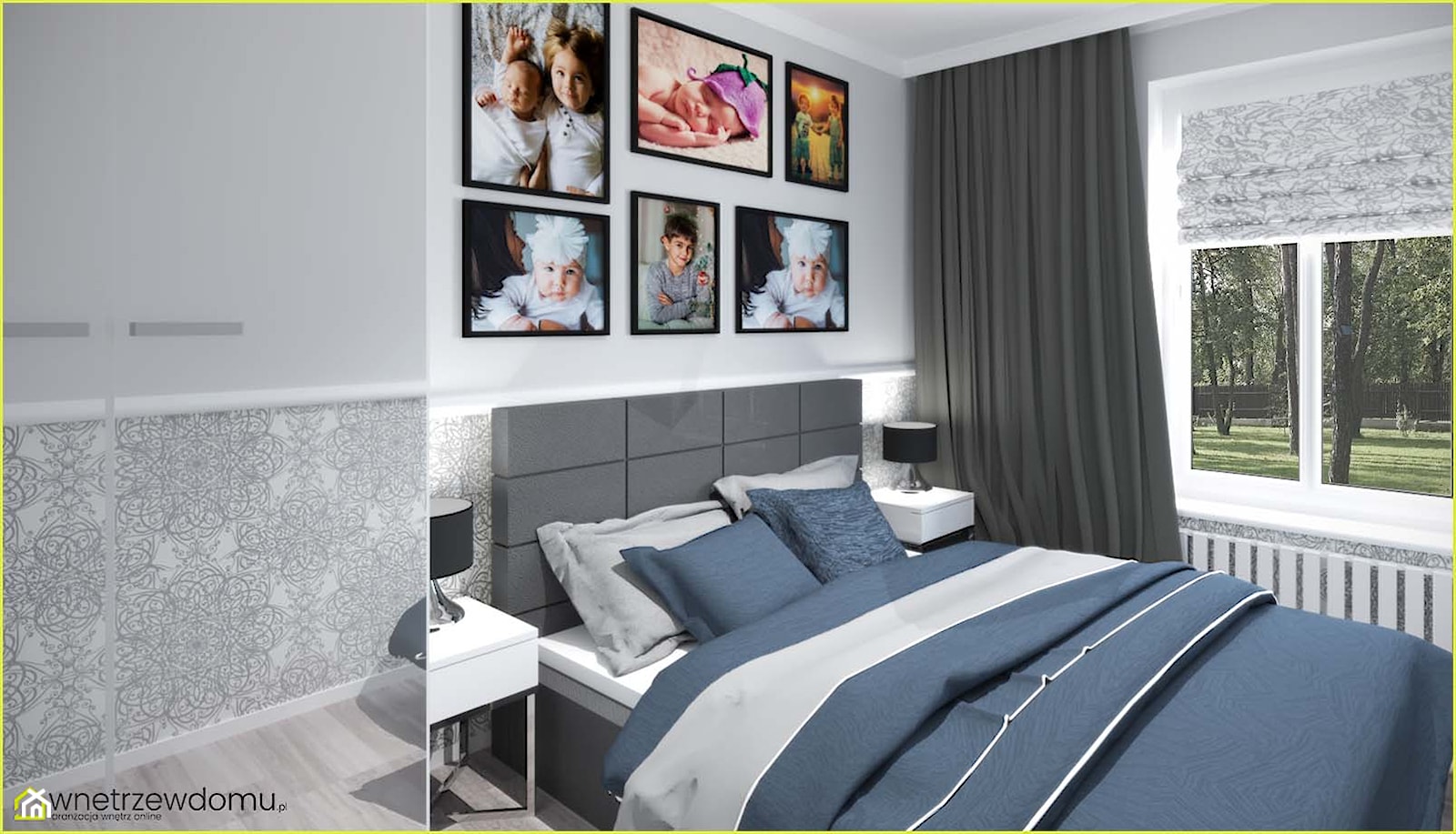 nowoczesna sypialnia z nutą glamour - Sypialnia, styl nowoczesny - zdjęcie od wnetrzewdomu - Homebook