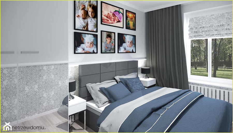 nowoczesna sypialnia z nutą glamour - Sypialnia, styl nowoczesny - zdjęcie od wnetrzewdomu