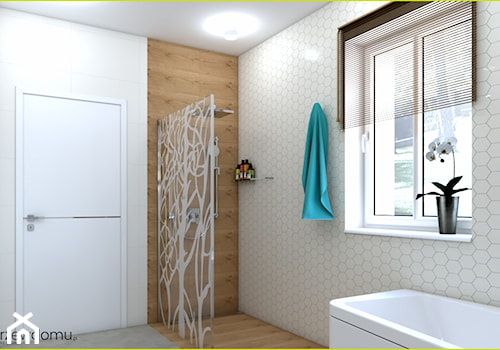 Nowoczesna łazienka z wanną i prysznicem - zdjęcie od wnetrzewdomu