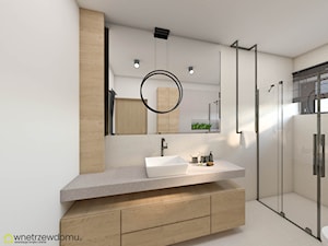 Niewielka nowoczesna łazienka z kabiną prysznicową - zdjęcie od wnetrzewdomu