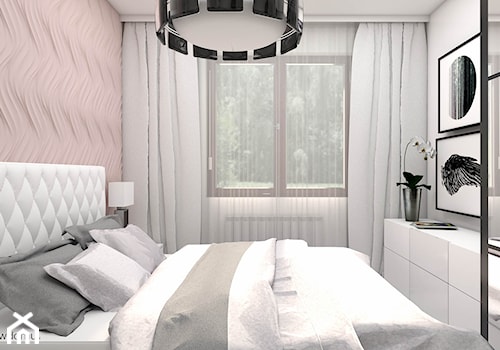 Mała sypialnia w stylu glamour - zdjęcie od wnetrzewdomu