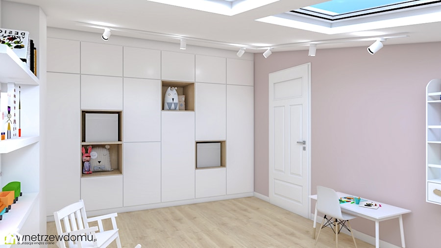 funkcjonalny pokój dla dziewczynki - trzy układy - Pokój dziecka, styl skandynawski - zdjęcie od wnetrzewdomu