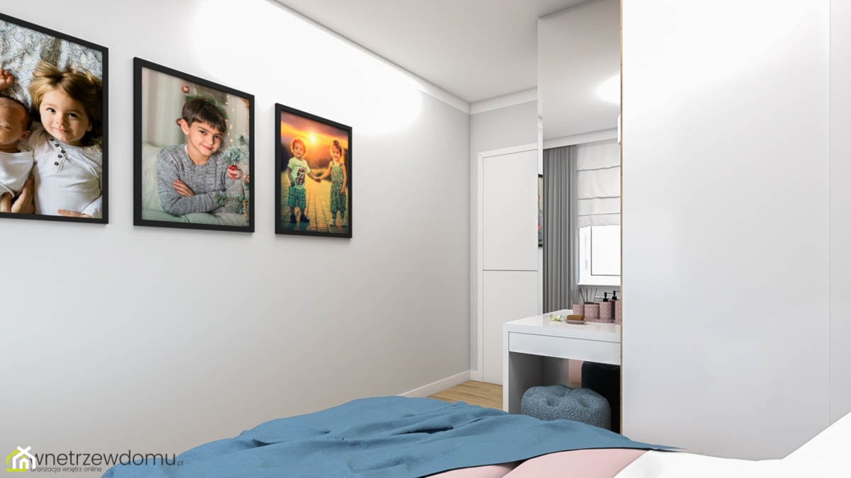 Sypialnia z kwiecistą tapetą - zdjęcie od wnetrzewdomu - Homebook
