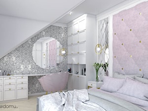 Sypialnia glamour na poddaszu - zdjęcie od wnetrzewdomu