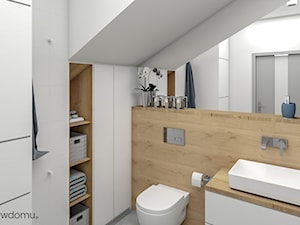 łazienka pod schodami - Łazienka, styl skandynawski - zdjęcie od wnetrzewdomu