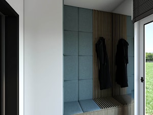 Jasny, przestronny salon z panelami 3d - zdjęcie od wnetrzewdomu