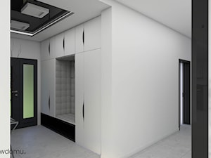 Minimalistyczny, nowoczesny salon z jasnym wykończeniem - zdjęcie od wnetrzewdomu