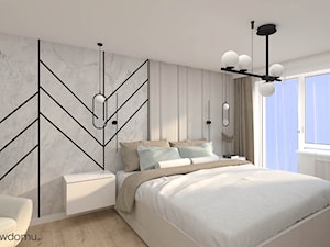 Przestronna, komfortowa sypialnia na poddaszu w jasnych kolorach - zdjęcie od wnetrzewdomu