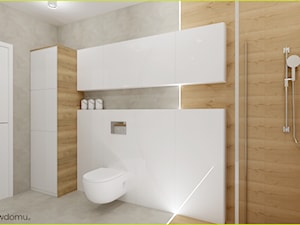Łazienka - biel i drewno - zdjęcie od wnetrzewdomu
