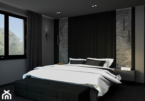 Sypialnia w czerni - zdjęcie od wnetrzewdomu