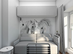 Pokój z tapetą w konie - zdjęcie od wnetrzewdomu