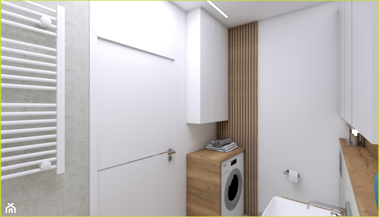 niewielka łazienka z wanną - Łazienka, styl skandynawski - zdjęcie od wnetrzewdomu - Homebook