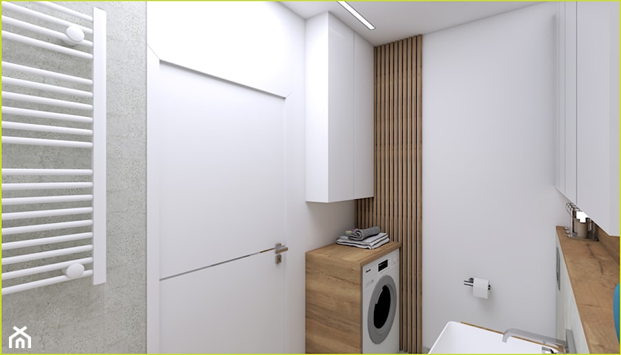 niewielka łazienka z wanną - Łazienka, styl skandynawski - zdjęcie od wnetrzewdomu