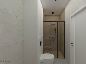 Połączenie bieli i drewna w łazience - zdjęcie od wnetrzewdomu