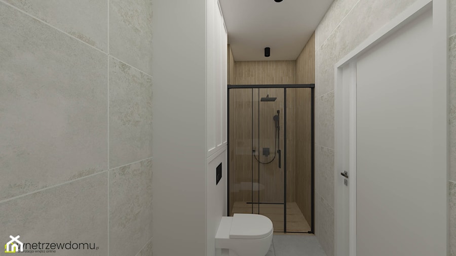 Połączenie bieli i drewna w łazience - zdjęcie od wnetrzewdomu