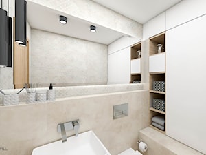 Mała łazienka z białą zabudową - zdjęcie od wnetrzewdomu