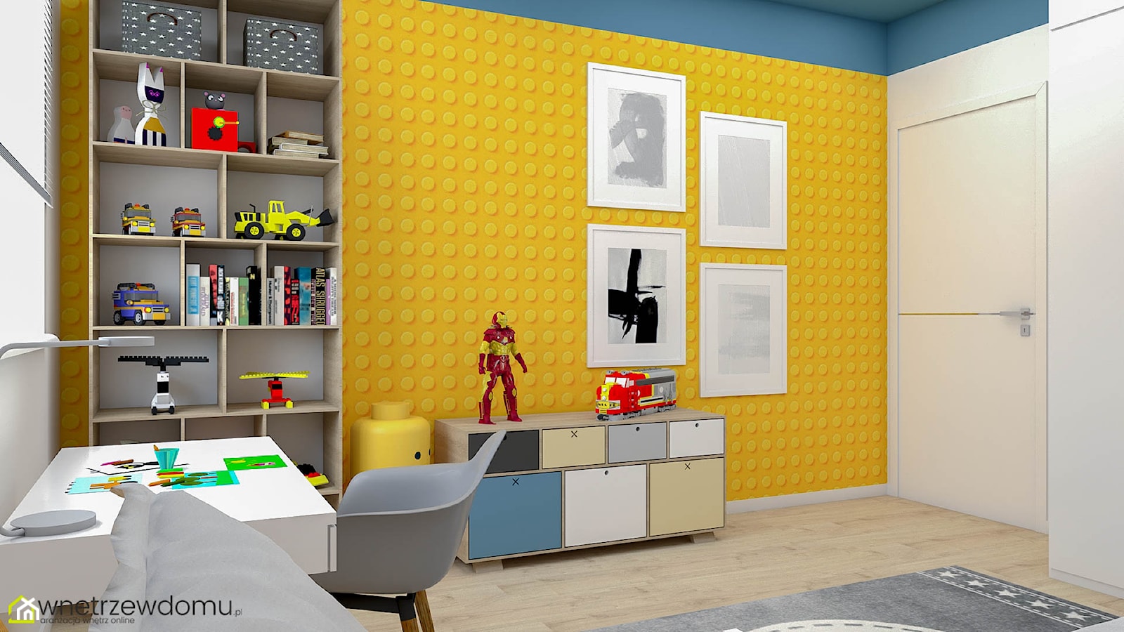 Kolorowy pokój dla fana Lego - zdjęcie od wnetrzewdomu - Homebook