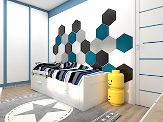 Pokój dla chłopca z dodatkiem koloru niebieskiego