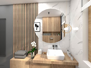 Niewielka marmurowa łazienka - zdjęcie od wnetrzewdomu