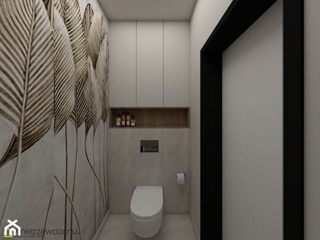 Toaleta ze stylowym liściastym motywem