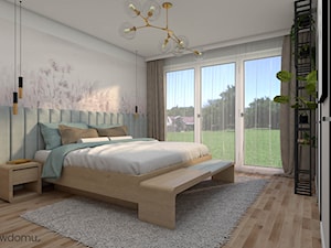 Sypialnia wykończona naturalnymi materiałami i kolorami