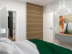 nowoczesna sypialnia z garderobą