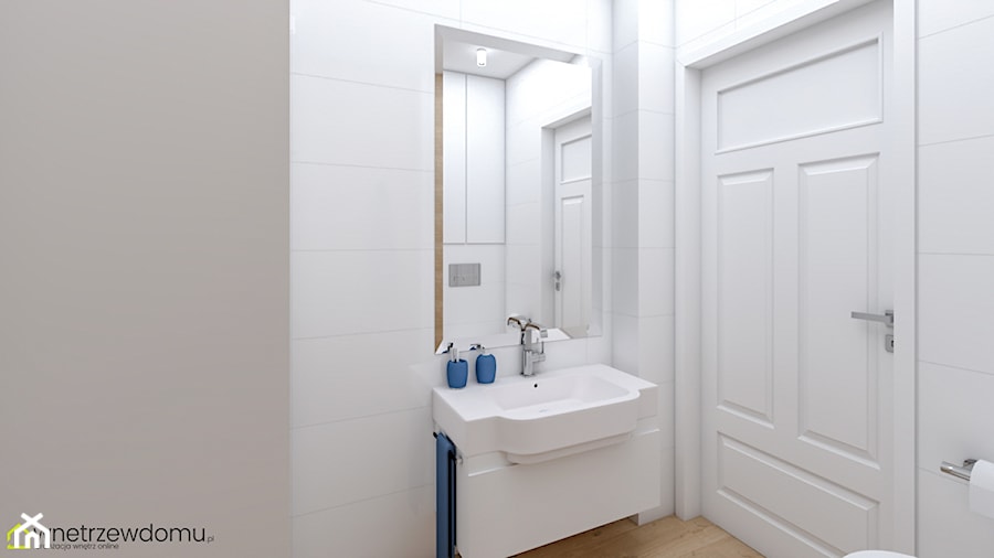 mała łazienka w dwóch wersjach - Łazienka, styl skandynawski - zdjęcie od wnetrzewdomu