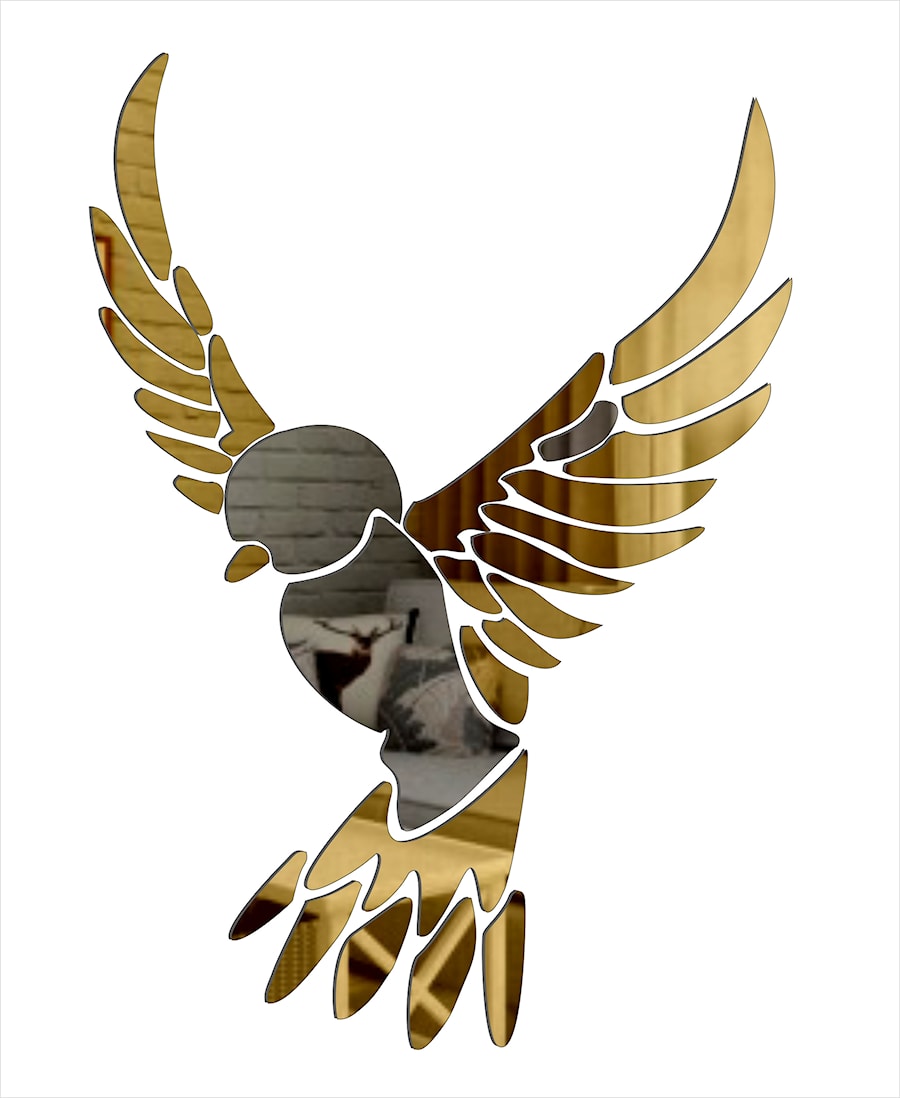 Ptak lustrzany Złoto Srebrny - zdjęcie od Sklep Kornik Design