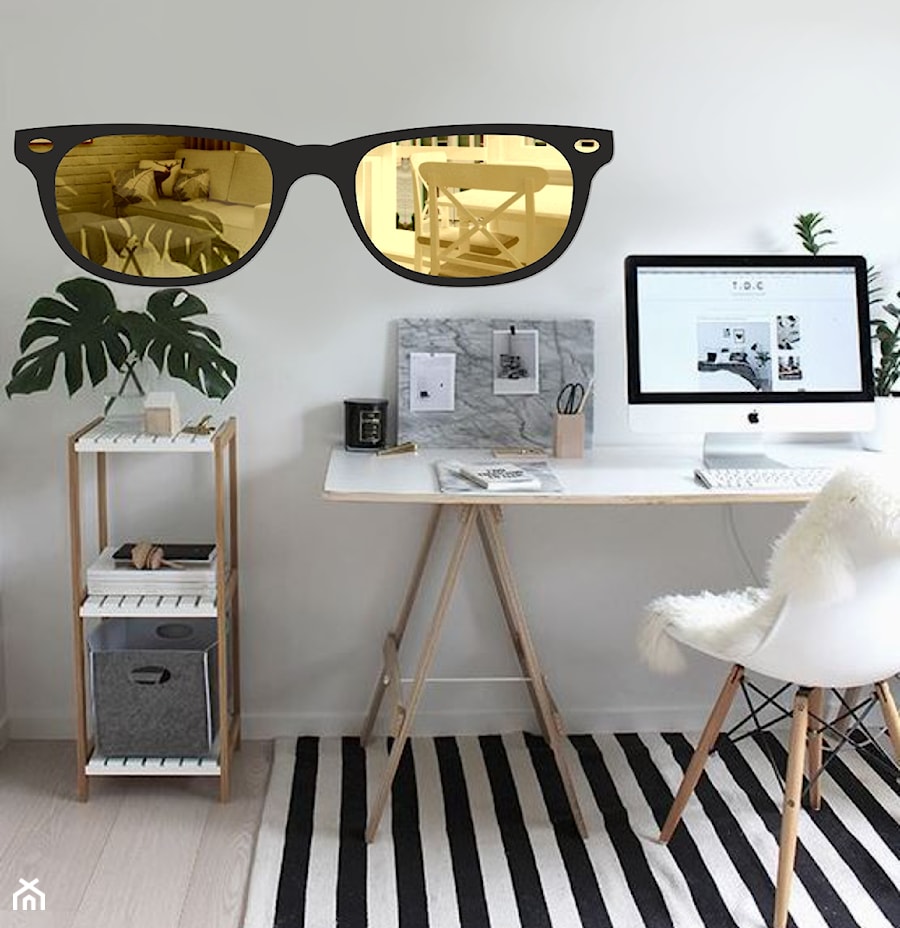 Ozdobne Lustro Akrylowe Okulary - zdjęcie od Sklep Kornik Design