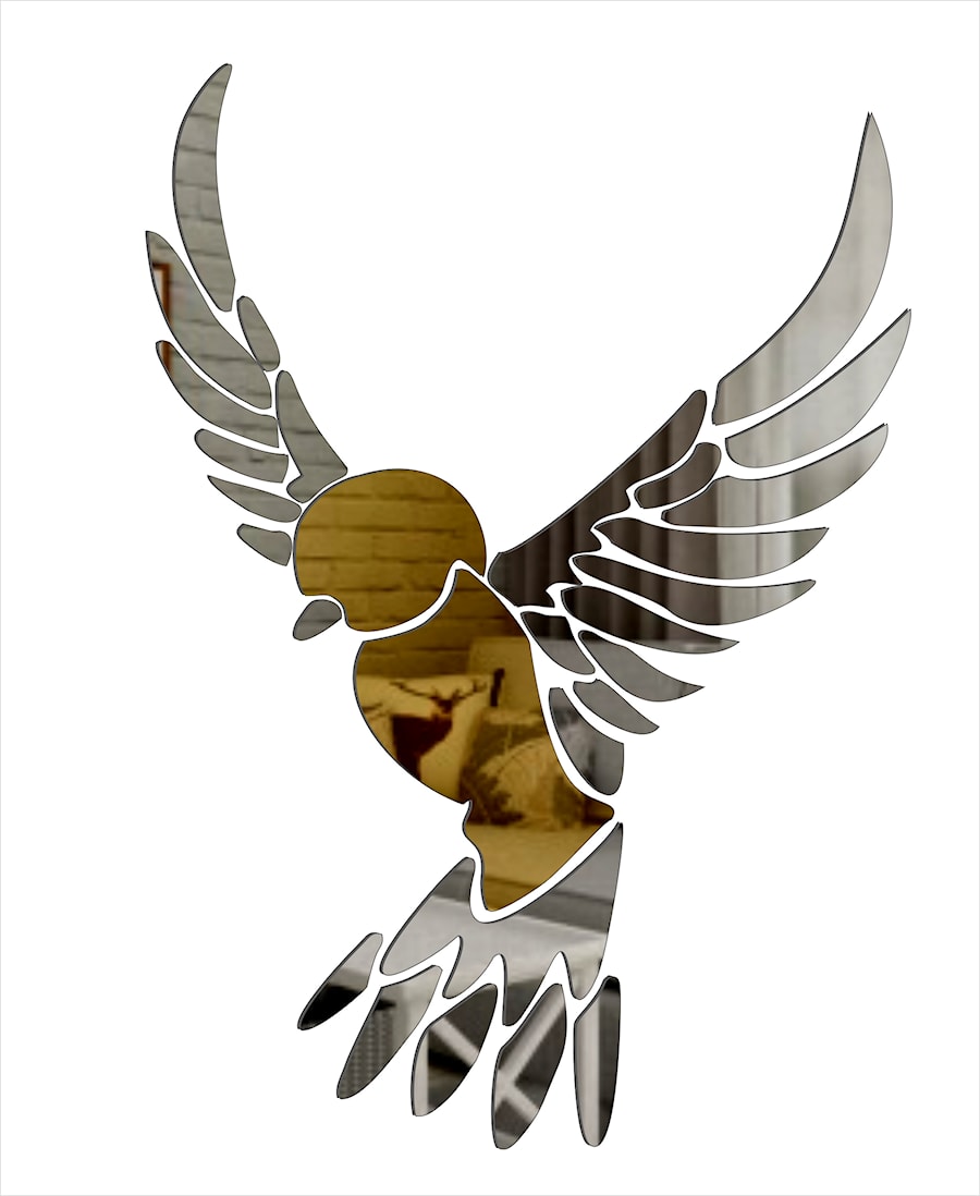 Ptak lustrzany Srebrno Złoty - zdjęcie od Sklep Kornik Design