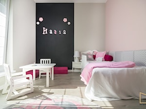 Color Vibes - Średni czarny różowy szary pokój dziecka dla dziecka dla nastolatka dla dziewczynki, styl nowoczesny - zdjęcie od Grupa Interio