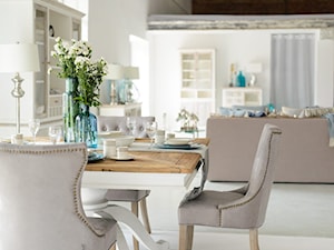 Kolekcja Lake House - Średnia biała jadalnia w salonie - zdjęcie od miloo-home