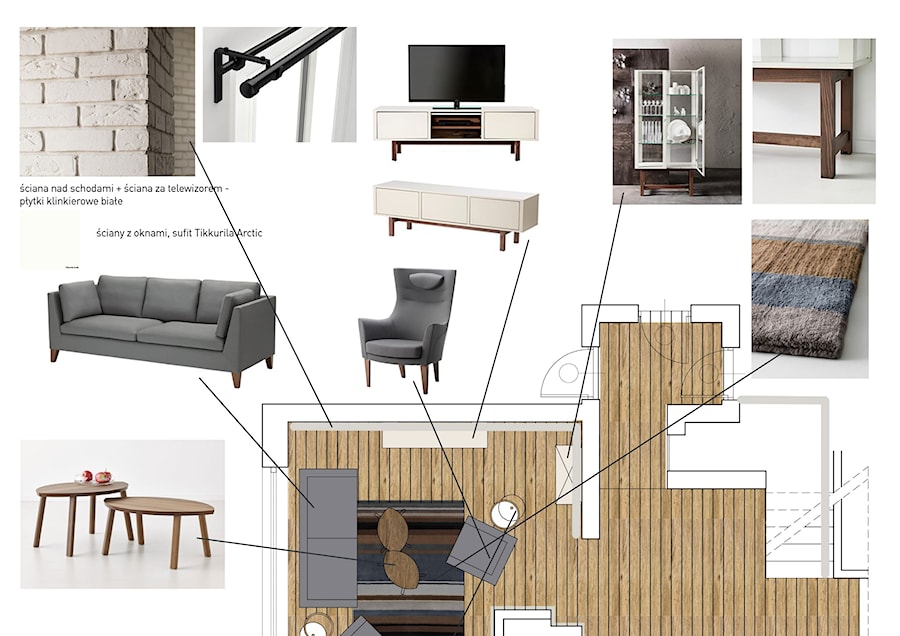 Projekty wnętrz mieszkalnych - Salon, styl skandynawski - zdjęcie od THIS IS RENDER