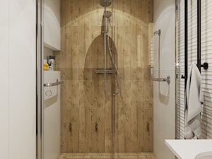 Apartamenty Krosno 2 - Mała bez okna z punktowym oświetleniem łazienka, styl nowoczesny - zdjęcie od SMOLIK I WIATROWSKA projektowanie wnętrz online