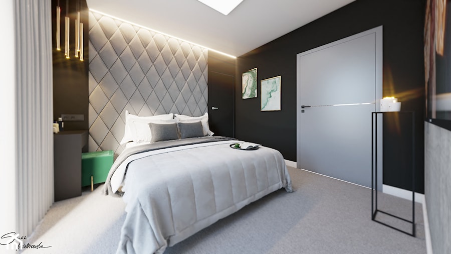 Dobieszyn 108,39 m2 - Sypialnia, styl nowoczesny - zdjęcie od SMOLIK I WIATROWSKA projektowanie wnętrz online