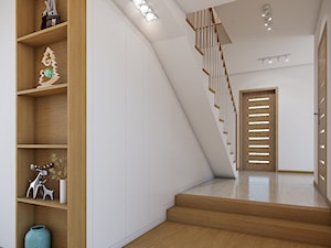 Dom w Krośnie - Duży biały hol / przedpokój, styl nowoczesny - zdjęcie od SMOLIK I WIATROWSKA projektowanie wnętrz online