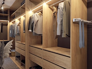 Męska garderoba przy sypialni - zdjęcie od SMOLIK I WIATROWSKA projektowanie wnętrz online