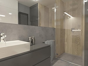 Apartamenty Krosno - Średnia bez okna z punktowym oświetleniem łazienka, styl minimalistyczny - zdjęcie od SMOLIK I WIATROWSKA projektowanie wnętrz online