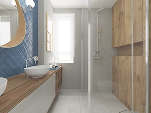 Dom w Sędziszowie Małopolskim - Mała z lustrem z dwoma umywalkami łazienka z oknem, styl tradycyjny - zdjęcie od SMOLIK I WIATROWSKA projektowanie wnętrz online