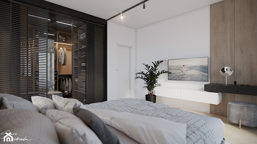 Wrząsowice - Sypialnia, styl minimalistyczny - zdjęcie od SMOLIK I WIATROWSKA projektowanie wnętrz online